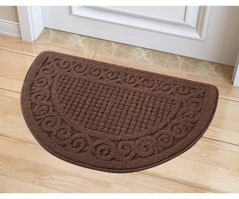Wholesale of retro polypropylene semi-circular floor MATS, door MATS, living room carpets, bathroom and bathroom anti-slip floor MATS pic 12