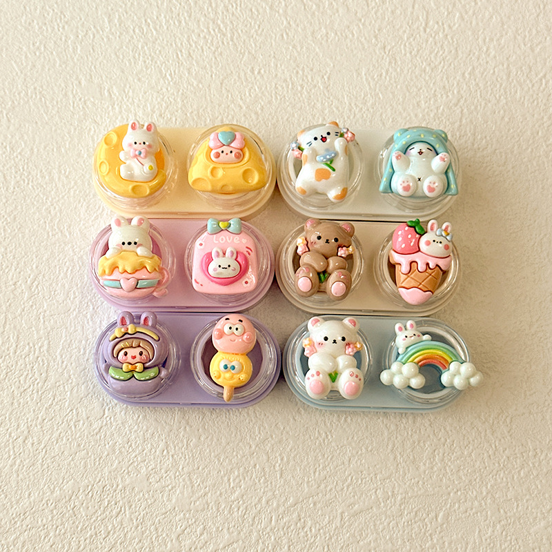 One-piece drawer-type contact lens case, beauty contact lens companion box, cute care box, compact and portable CT35 pic 20