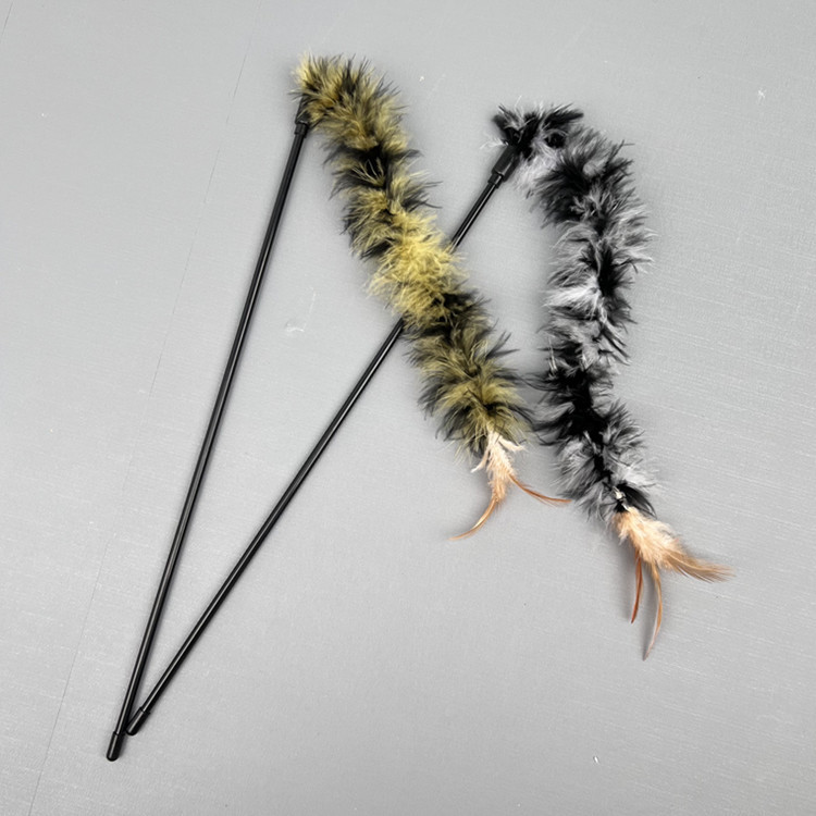 Two-color feather cat toys, wool strips, cat toys, interactive biting, self-entertainment pet products, cross-border bestsellers pic 36