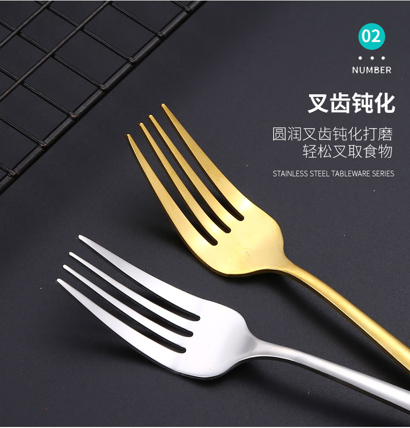 不锈钢便携餐具 勺子叉子筷子葡萄牙三件套 学生餐具礼品户外套装详情23