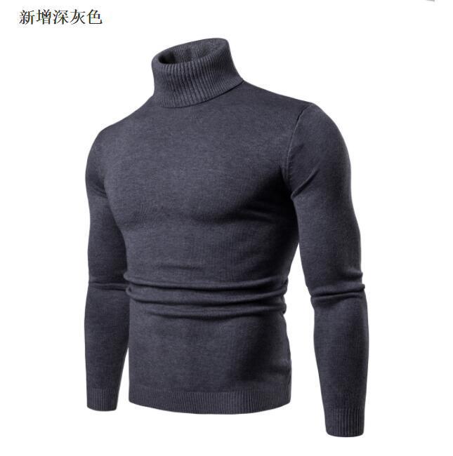 High-neck sweater for men, Korean-style slim-fit sweater, lapel woolen sweater for men, thick base knitted sweater for export pic 17