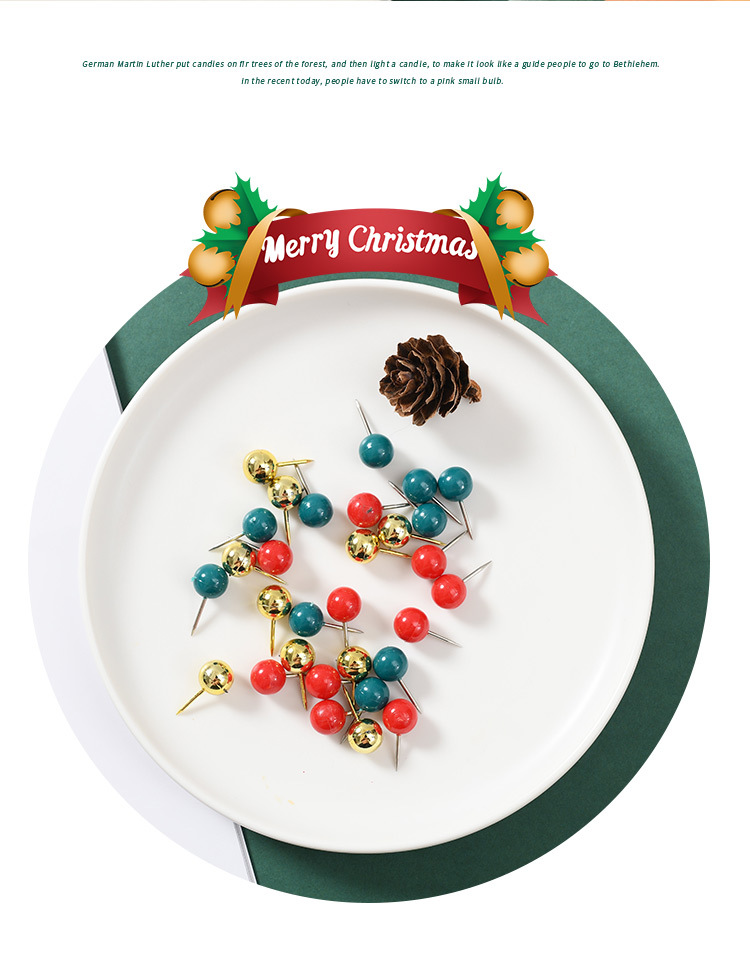 Cross-border direct supply Christmas light luxury cultural and creative combination set, paperclip, pin, ticket holder, stapler, binding office supplies pic 17