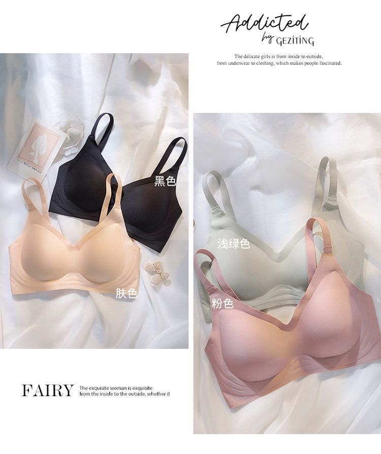 Jelly sweet and seamless bra with breast straps, comfortable breast pads, small breasts gathered together, no steel rings, beautiful back for teenage girls pic 18