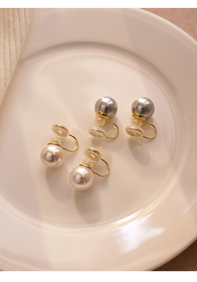 The upgraded version of the Shi Jia Zhen Duo Ma Hui pearl earrings, featuring double silicone mosquito repellent coils and painless ear clips, is a trend of high-end and elegant earrings pic 10