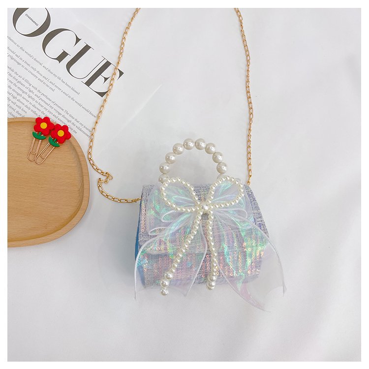 可爱女童斜挎包小香风时尚儿童手提斜背包包公主淑女珍珠包单肩包详情107