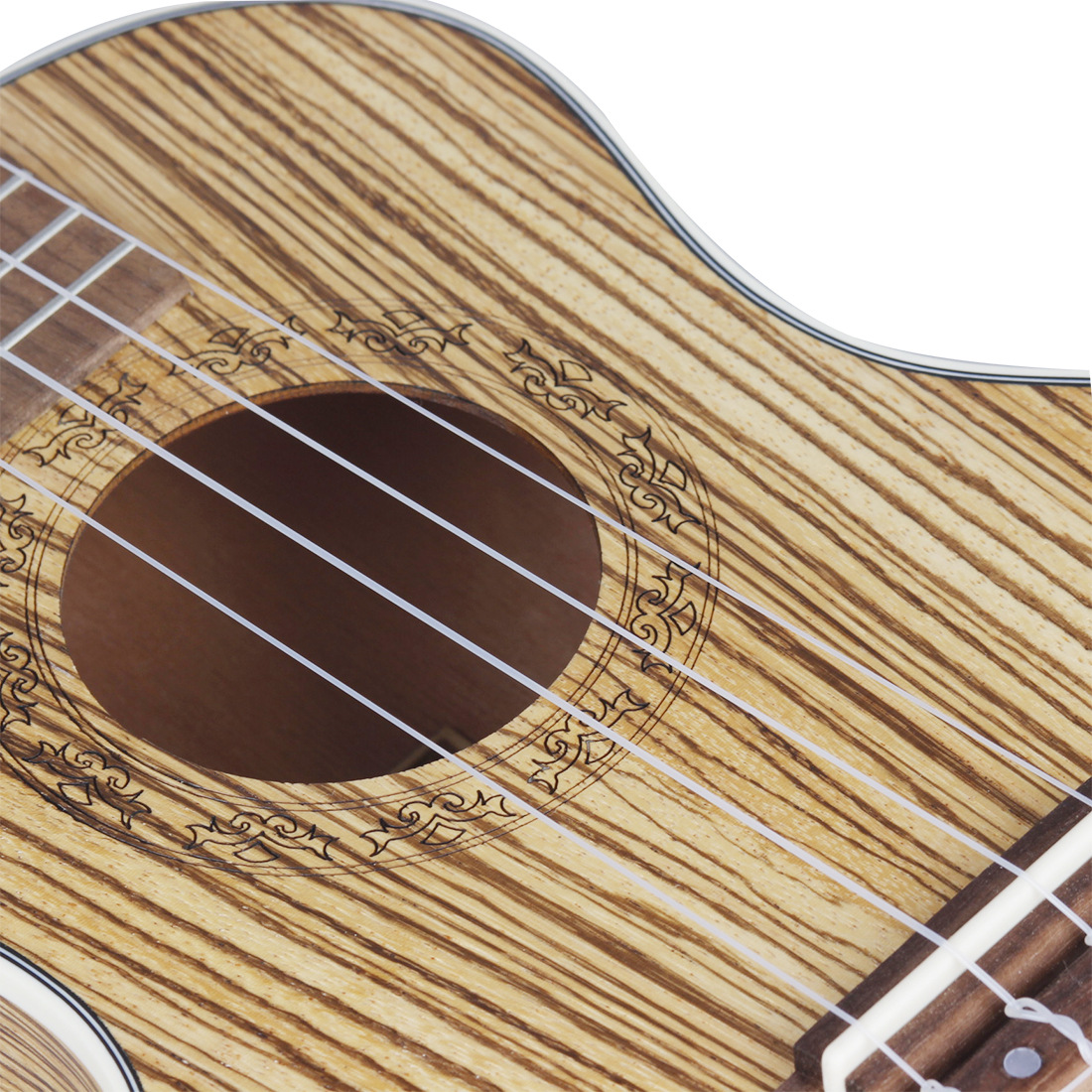 IRIN zebra wood Ukulele, ukulele, Hawaiian 4-string small guitar pic 26