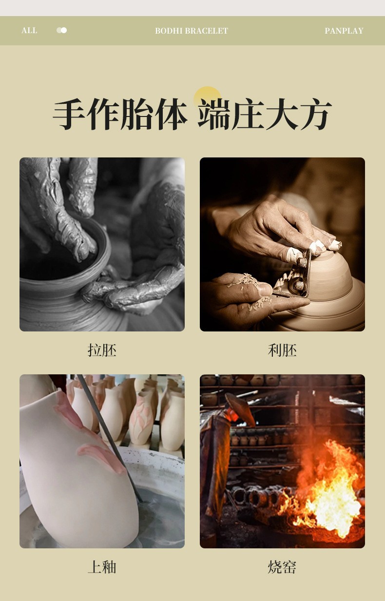 景德镇陶瓷花瓶青花陶瓷将军罐家居装饰工艺品仿古官窑裂纹釉摆件详情11