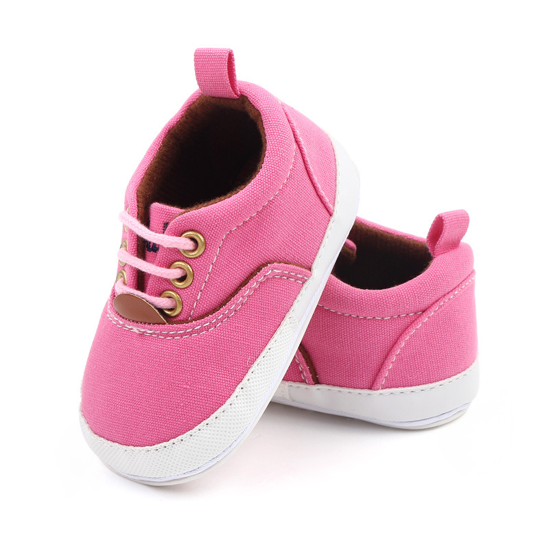 Spring and Autumn Soft rubber-soled multi-color canvas shoes, lace-up baby shoes, 0-1 year old infant casual shoes, walking shoes 2759 pic 20