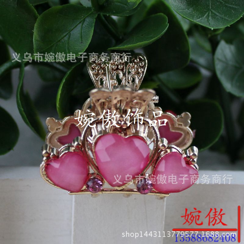 Alloy diamond-encrusted small claw clips, grab clips, hair clips, gold and silver, Yiwu two-yuan store small commodity headwear wholesale pic 36
