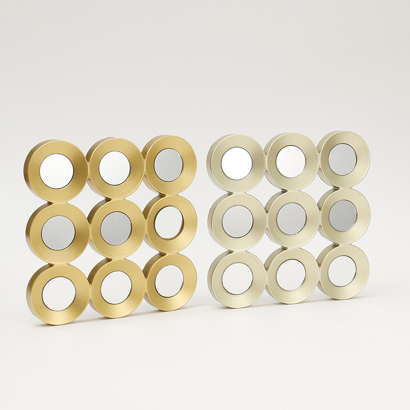 厂家直销三连装饰小圆镜创意家居客厅装饰镜子圆形装饰小镜详情7