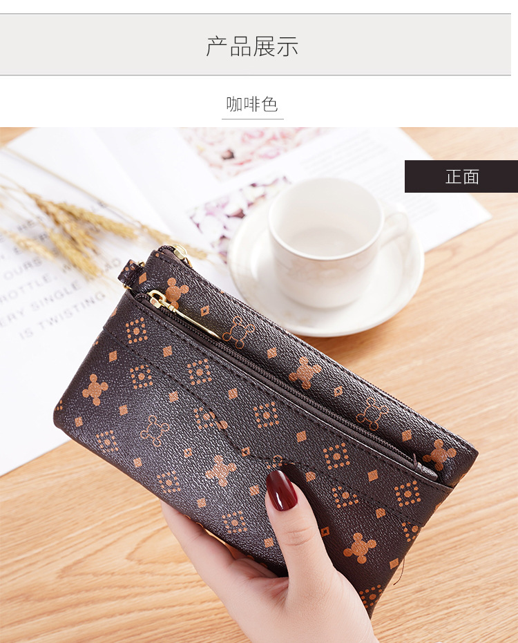 2021新款时尚印花女包手拿包手机包女士零钱包手拎包包买菜包包详情9