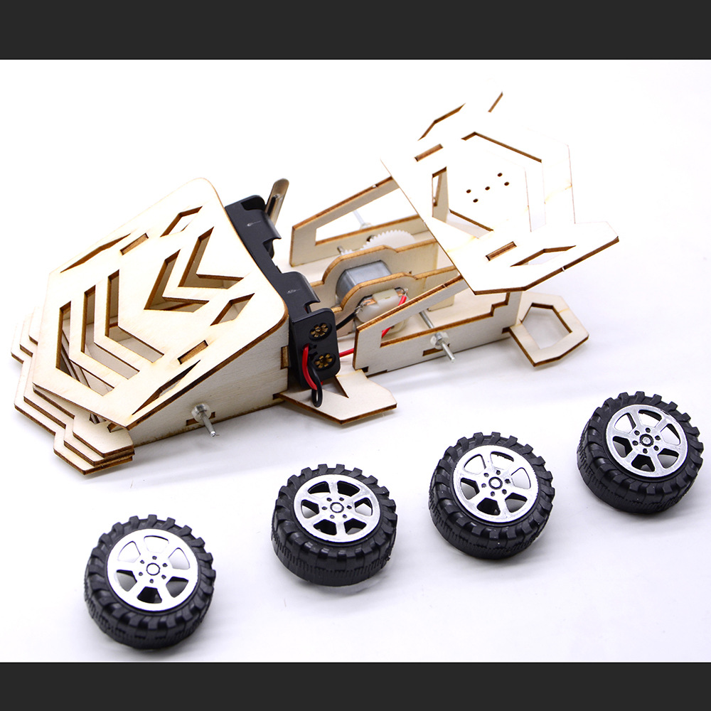 DIY tech gadgets for children and primary school students, experimental manual assembly, electric graffiti racing toys pic 5