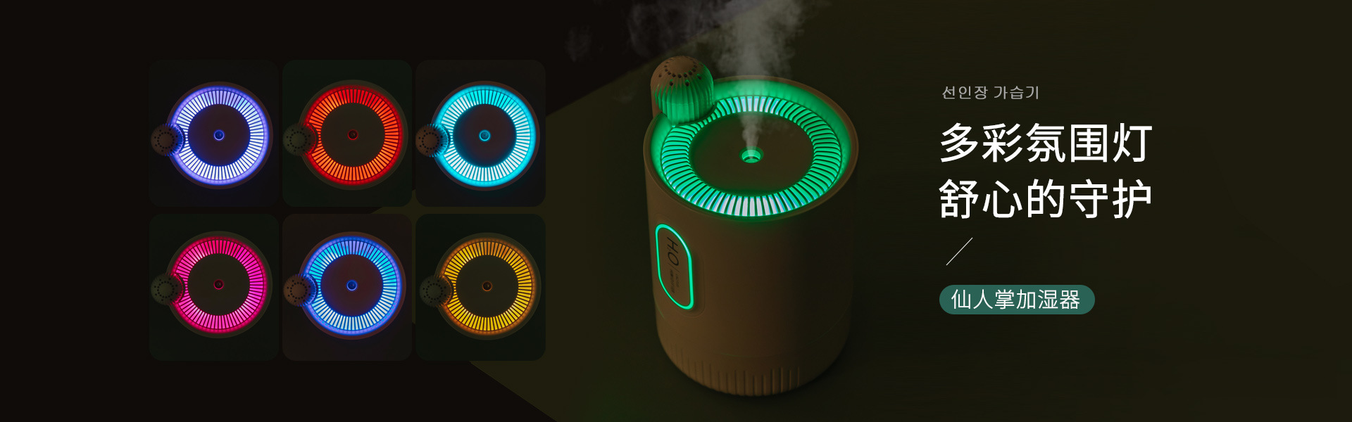 Cactus humidifier, small rechargeable air conditioner, office desktop, home silent humidifier pic 1