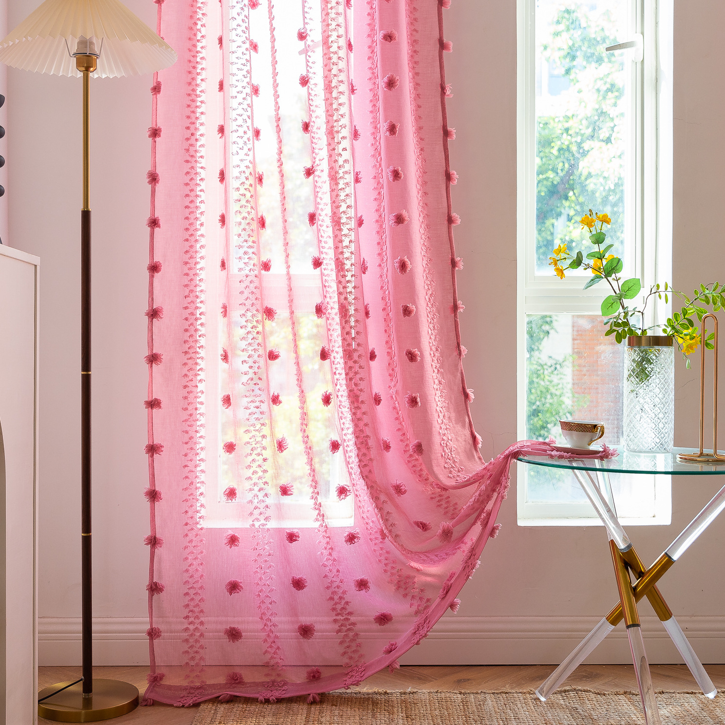Cross-border best-selling Instagram influencer finished yellow niche light and thin window screen for living rooms and bedrooms. Manufacturer pic 42