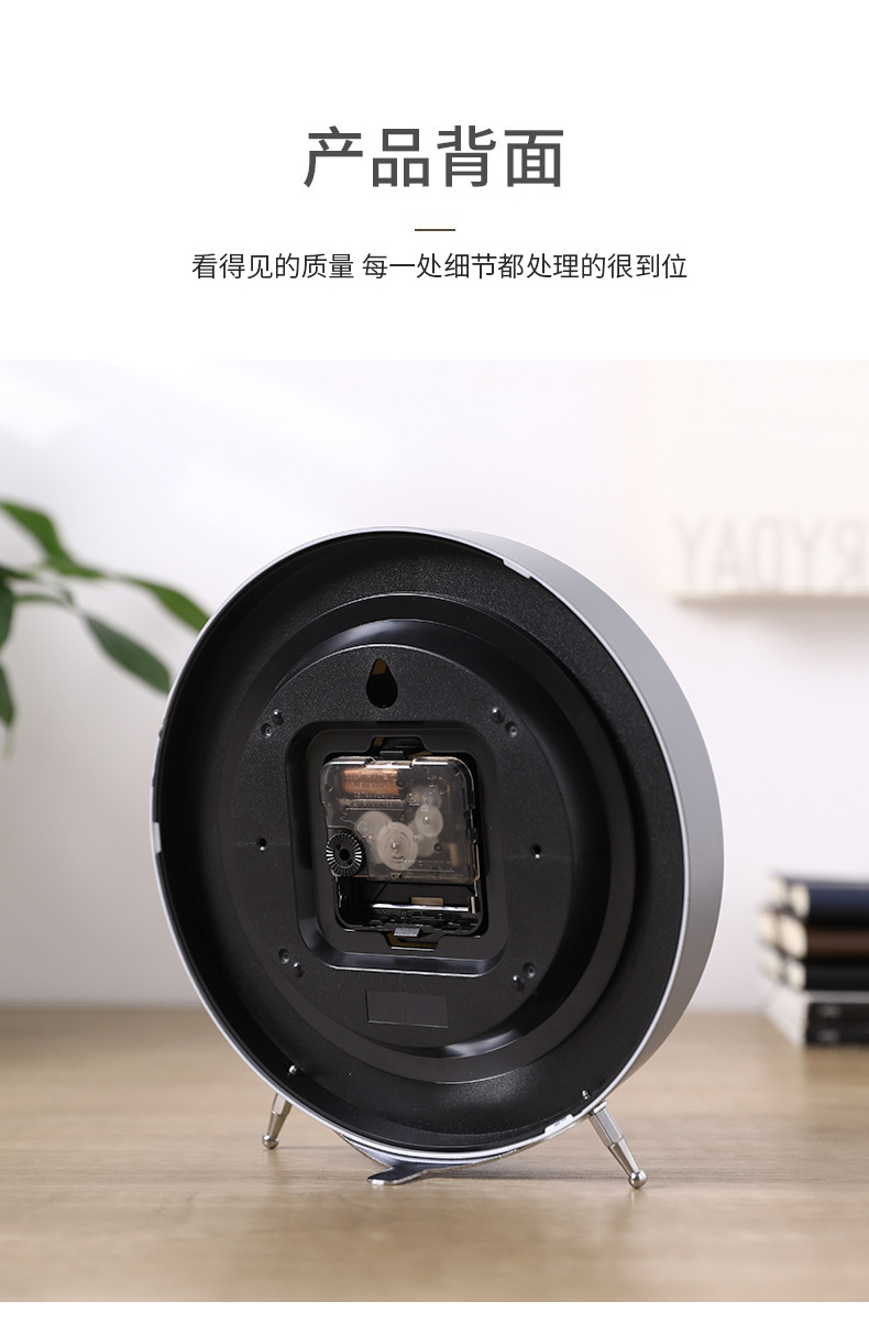 Hanlin Times Modern and simple pendulum clock, living room desktop table clock, home desktop fashionable clock, sitting clock, table clock for display pic 6