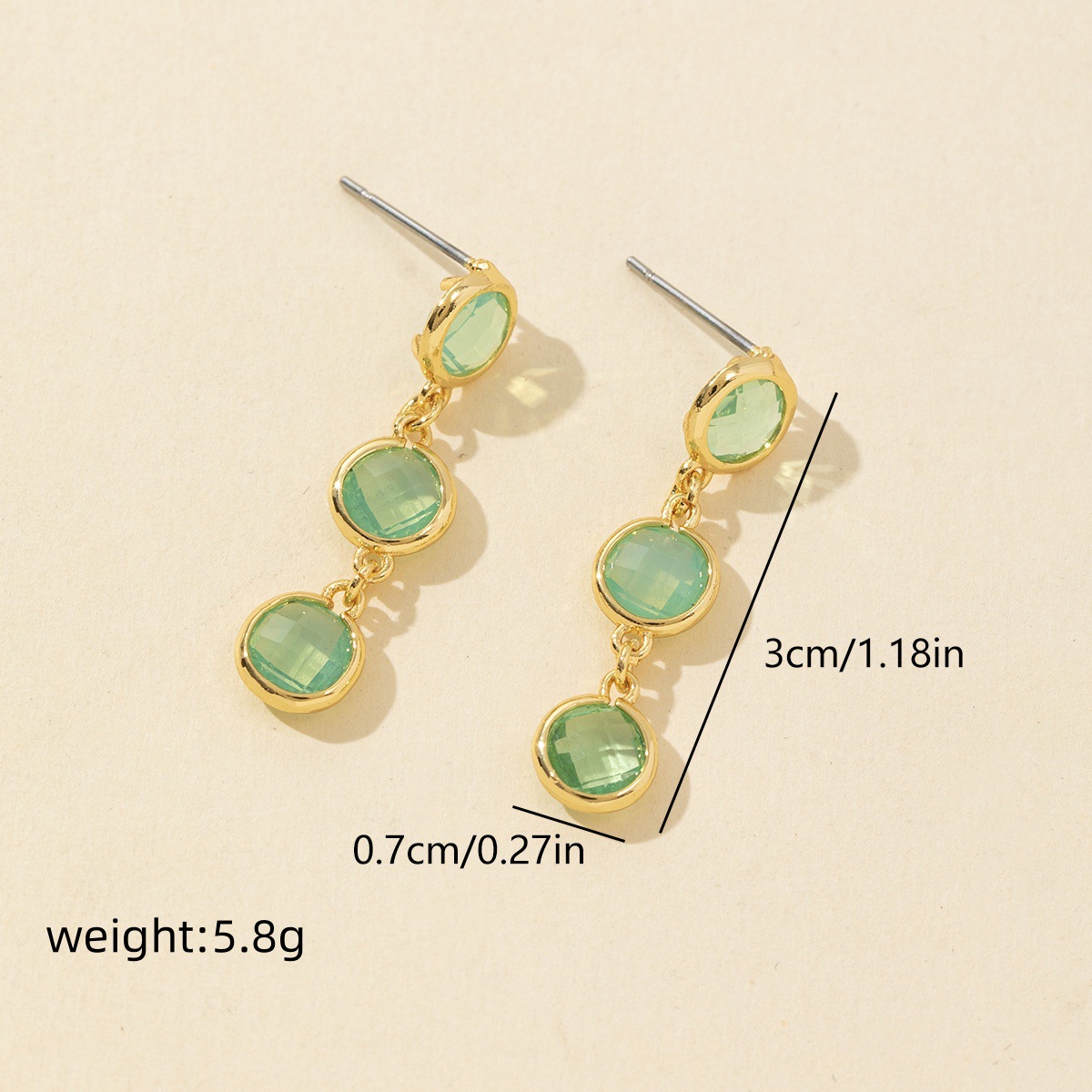 Wholesale of new cross-border genuine gold electroplated earrings, simple geometric earrings, best-selling earrings on AliExpress and Amazon pic 9