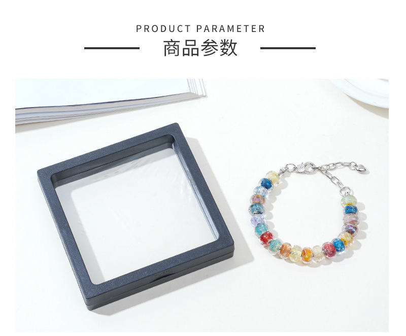 晗钰缘水波纹琉璃珠子手串手链DIY手工串珠多色水波纹玻璃珠手链详情3