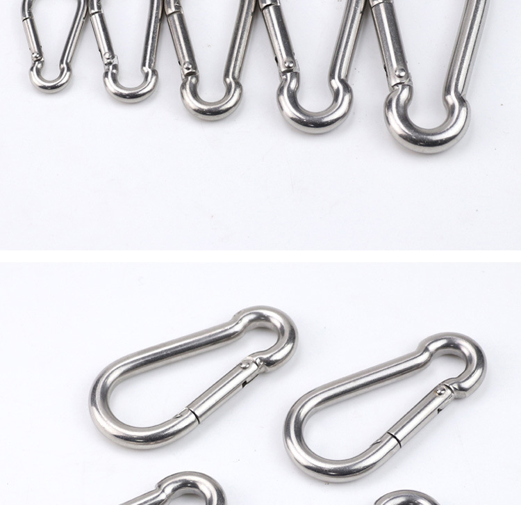 The manufacturer specializes in supplying stainless steel standard spring buckles, 304 stainless steel standard spring mountain climbing buckles pic 6