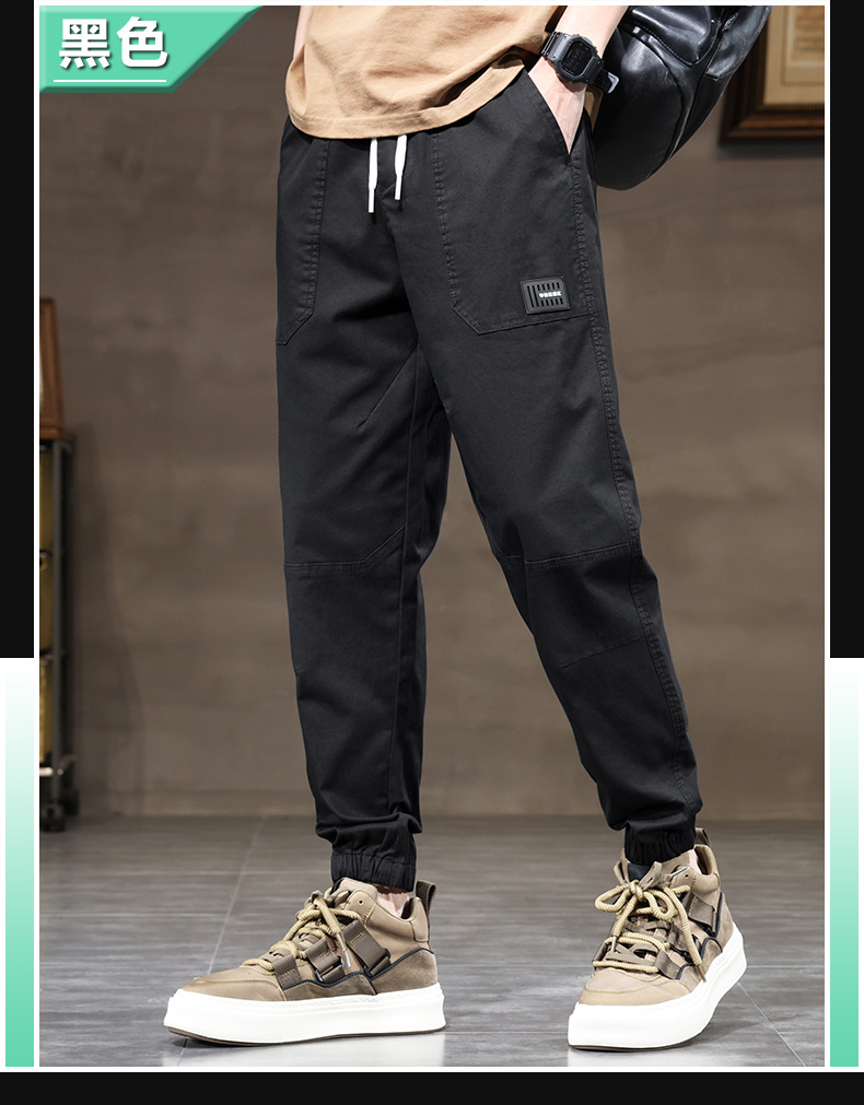 2024时尚薄款工装裤男多兜束脚长裤潮牌宽松百搭男生哈伦裤子男生详情11