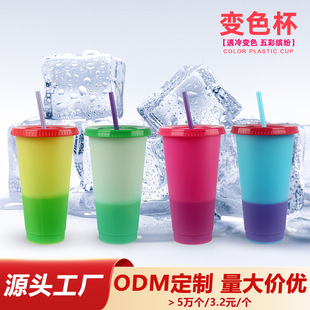 Factory direct supply coffee ceramic cups, color-changing mugs, Japanese-style cartoon personalized large-capacity ceramic color-changing cups pic 2
