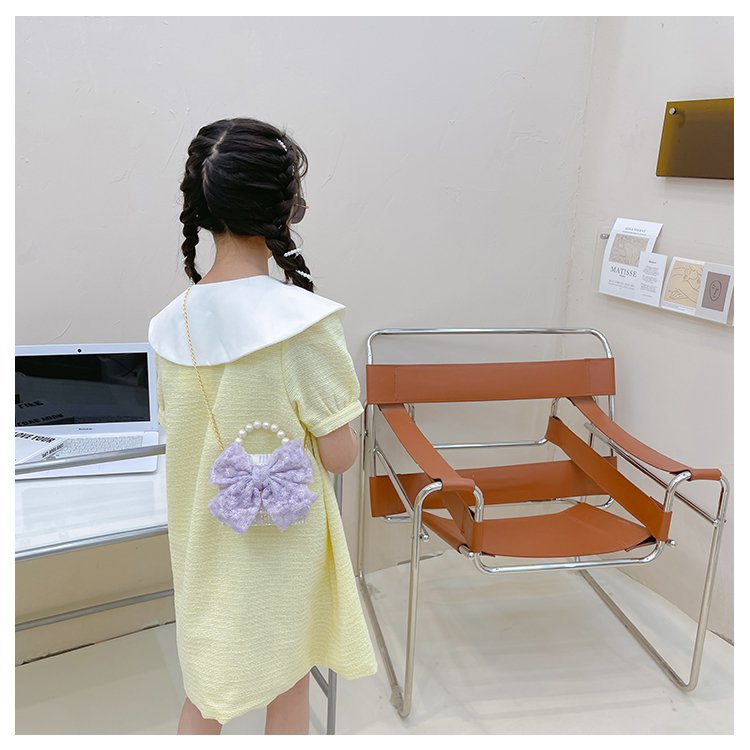 可爱女童斜挎包小香风时尚儿童手提斜背包包公主淑女珍珠包单肩包详情36