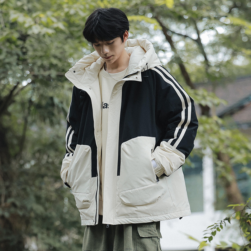 羽绒服男女同款短款冬季潮连帽外套装冬季新款加厚保暖高级感上衣详情2