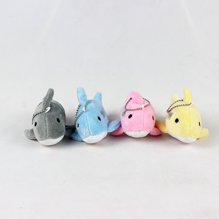 Plush toy manufacturer wholesale shark pendants, Marine animal shark dolls, 10cm cartoon little shark gifts pic 5