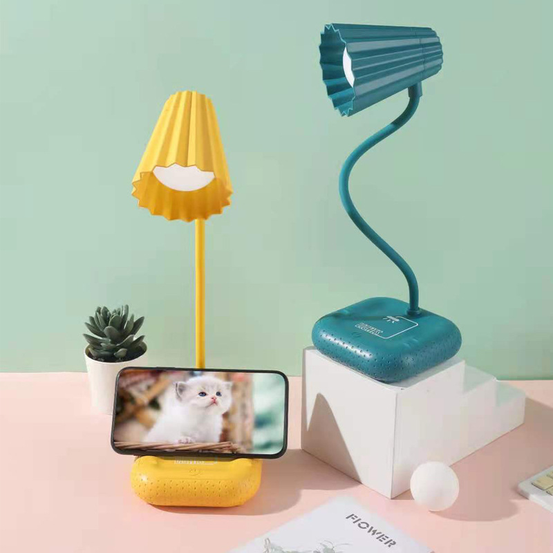 Badminton spherical charging desk lamp, desktop mobile phone stand, study reading lamp, student dormitory writing eye-protecting desk lamp pic 4