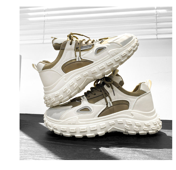 厚底时尚运动鞋夏季新款网红港风透气休闲男鞋工作防滑耐磨老爹鞋详情11