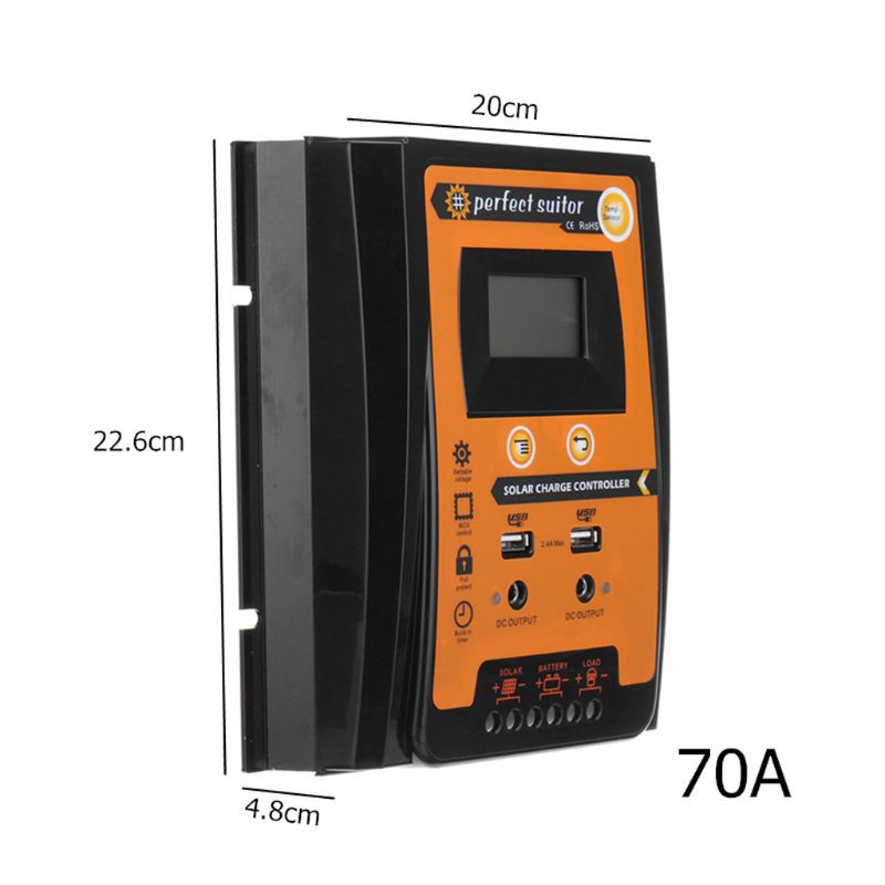 New best-selling PWM solar controllers: 12V, 24V, 30A, 50A, 70A solar cell charge and discharge controllers pic 24