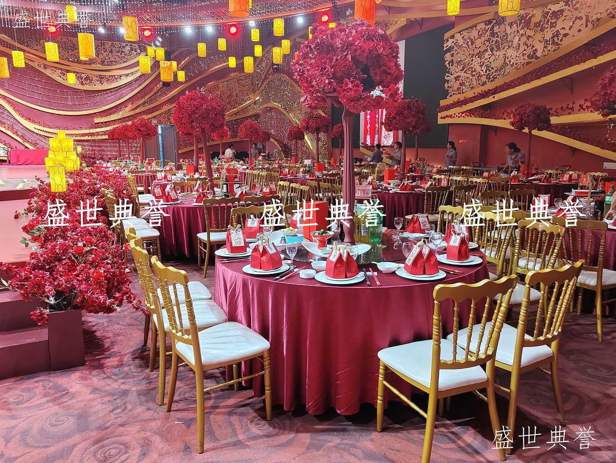 Yiwu foreign Trade wedding dining tables and chairs, theme wedding bamboo joint chairs, banquet center, castle chairs, hotel wedding banquet chairs pic 2