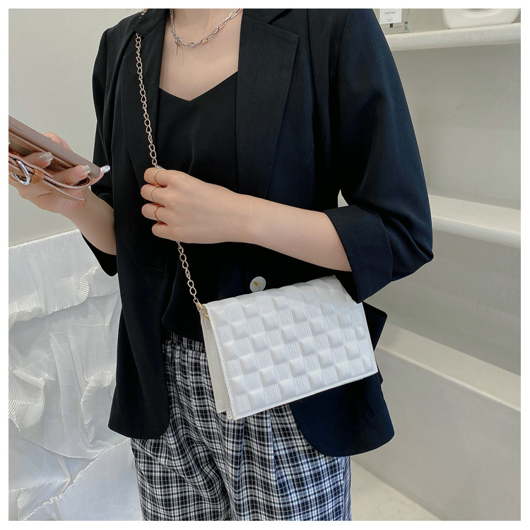 网红手提包包2021新款时尚单肩女包休闲感洋气斜挎简约ins链条包详情29