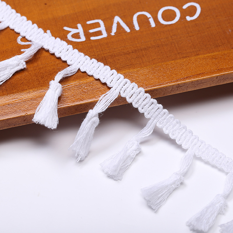 Factory direct supply of 4.5CM exquisite tassel broom heads, lace ethnic-style throw pillows/hanging curtain accessories pic 4