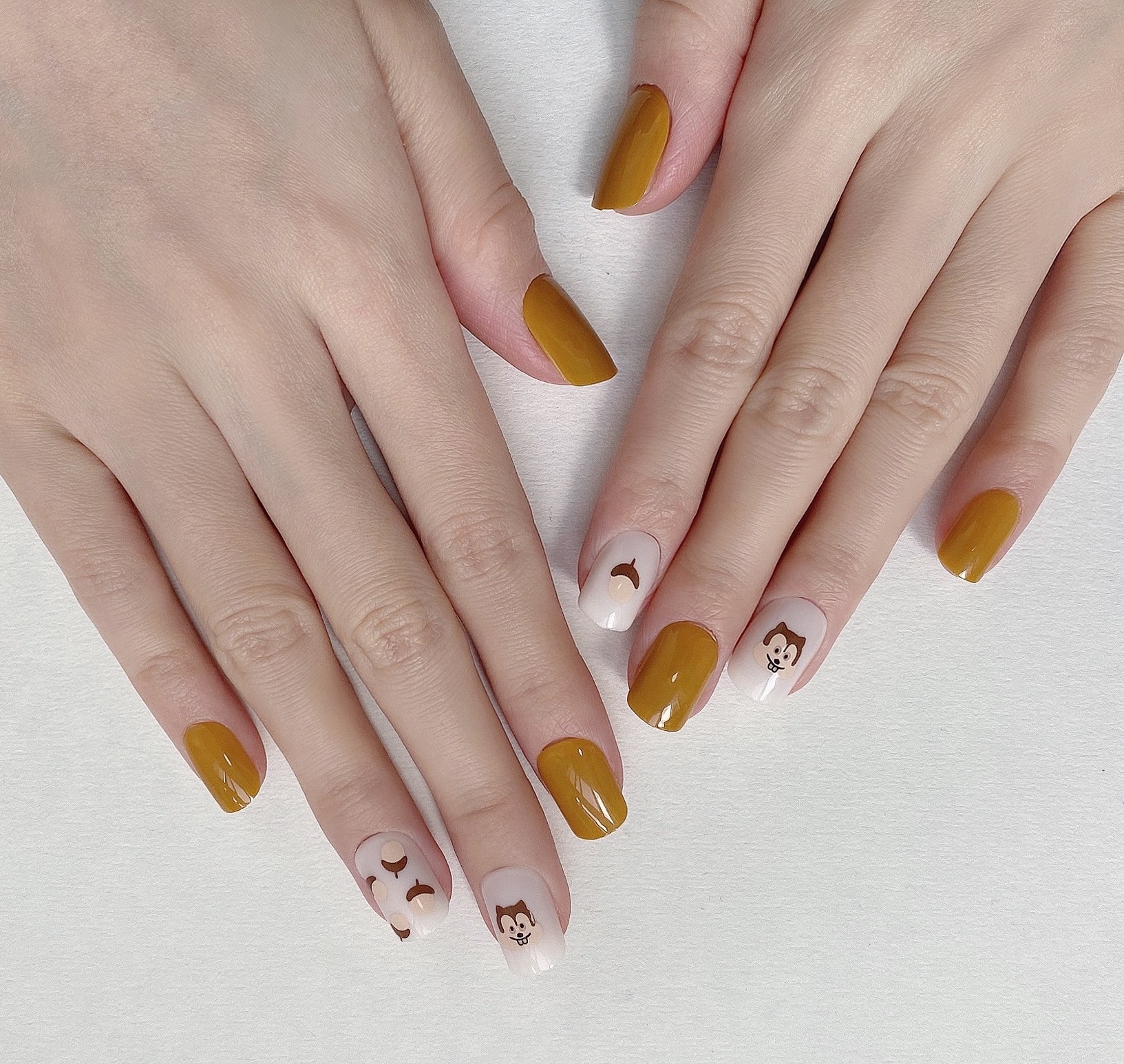 Handmade high-end Long Island iced tea nail art, short square head false nail patches, factory wholesale customization, exclusive for foreign trade pic 17