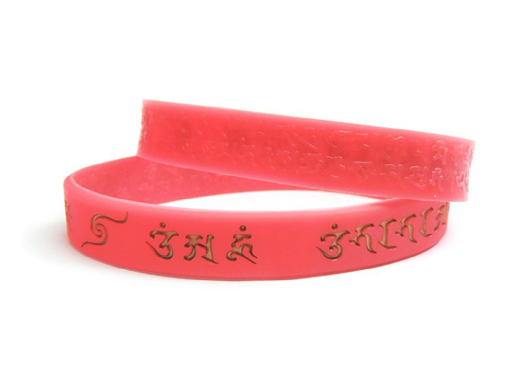 迷彩观音文殊心咒混色大明咒环夜光经文运动硅胶手环法会寺庙结缘详情5