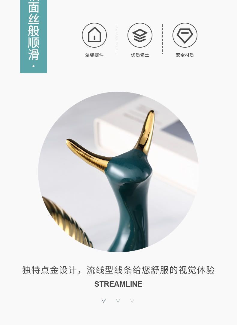 Creative ornaments, snail decorations, cute bedroom shelves, bookcases, bookcase trinkets, ceramic handicrafts pic 7