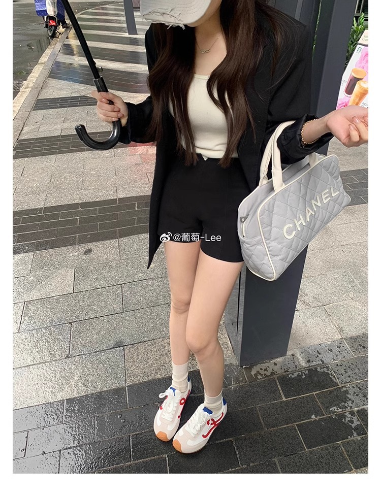 葡萄妈歪头内增高德训鞋休闲风撞色拼接系带运动大头小白鞋女详情19