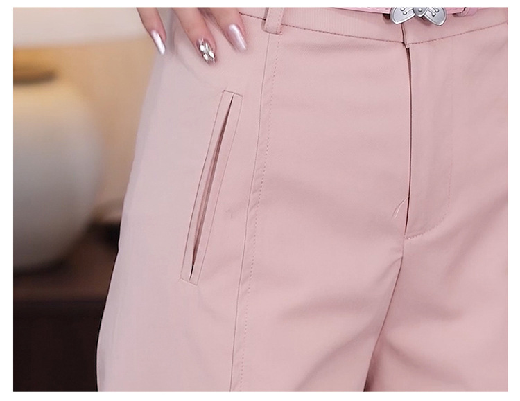 天丝棉九分裤女2024夏季新款高腰显瘦休闲裤直筒宽松西装阔腿裤子详情24