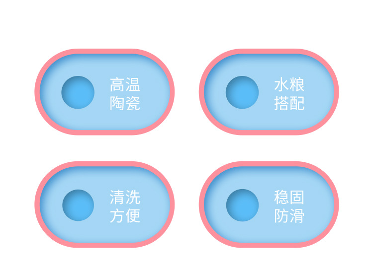 猫碗陶瓷双碗水碗粮碗高脚倾斜护颈椎宠物碗彩虹亚克力架宠物用品详情2