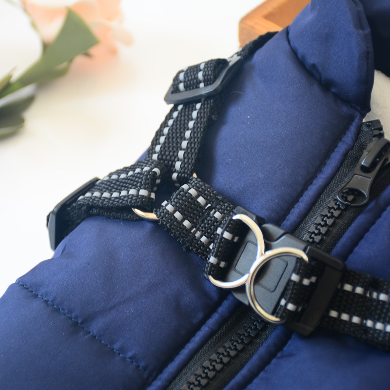 Nueva llegada amazon cross border dog clothing pecho espalda una pieza chaleco de algodón pet cotton clothing winter clothing two feet cotton clothing pic 24