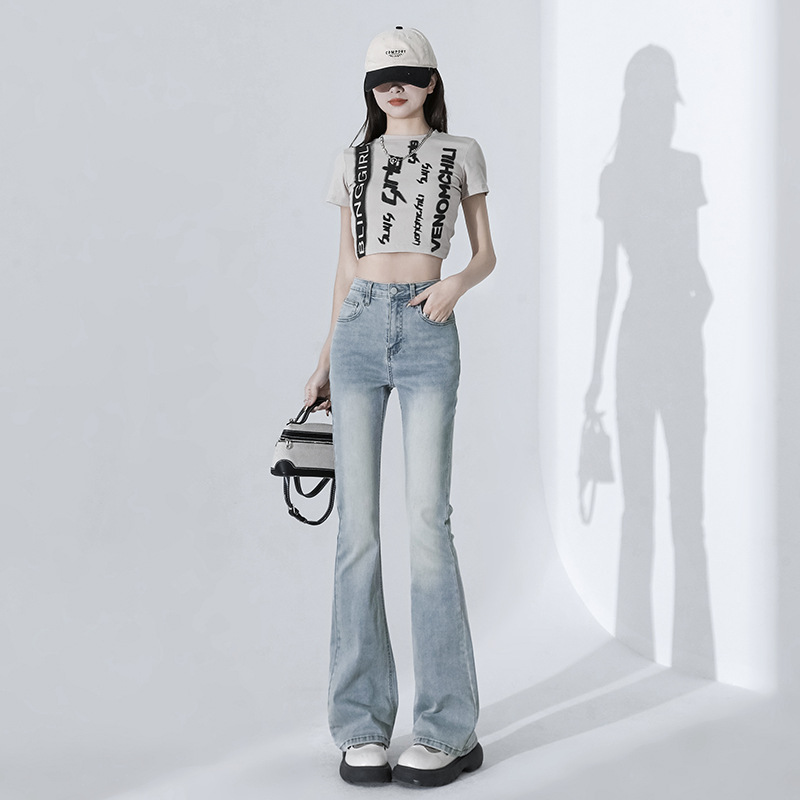 美式直筒工装裤女2024年春季新款高腰宽松显瘦窄版阔腿休闲裤详情4