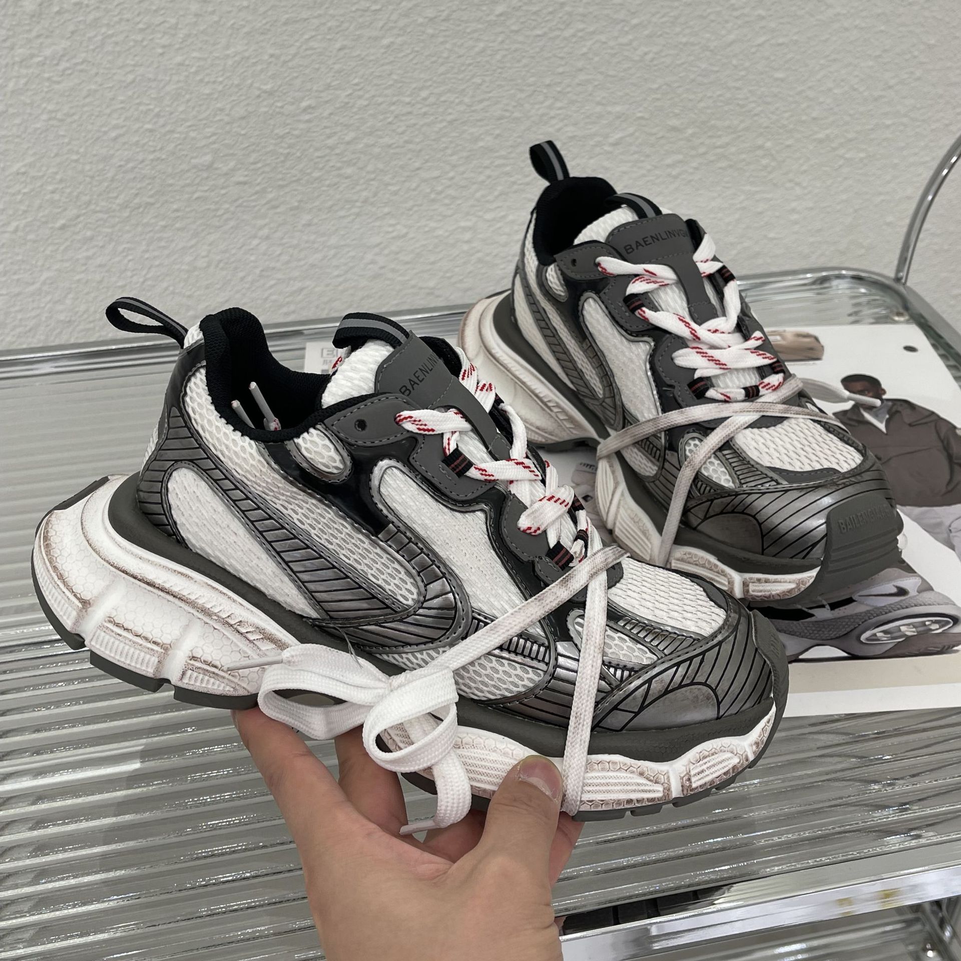 2023年新款老爹鞋增高厚底运动鞋休闲做旧复古情侣男女鞋详情47