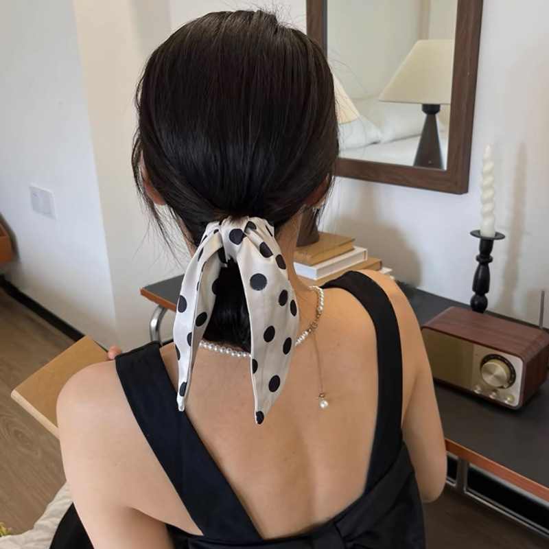 玫瑰的故事刘亦菲黄亦玫同款波点抓夹女高级感后脑勺马尾半扎发夹详情10