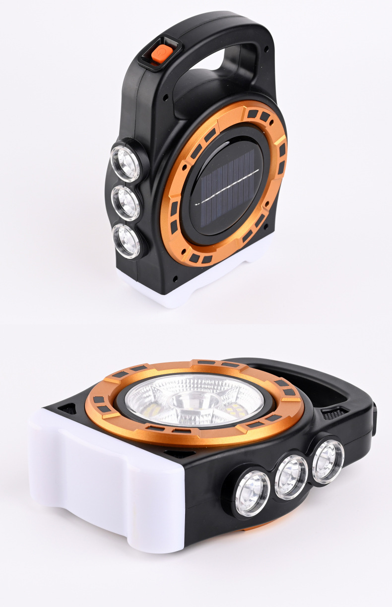 Daifa solar portable lamp, LED flashlight, multi-functional camping lamp, USB charging lamp, solar flashlight pic 7