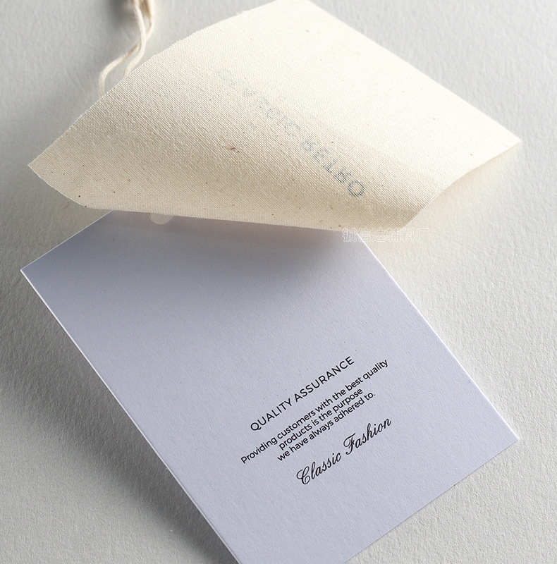 棉麻吊牌定 做LOGO高端女装帆布挂牌定 制衣服丝网印标签制作商标详情25