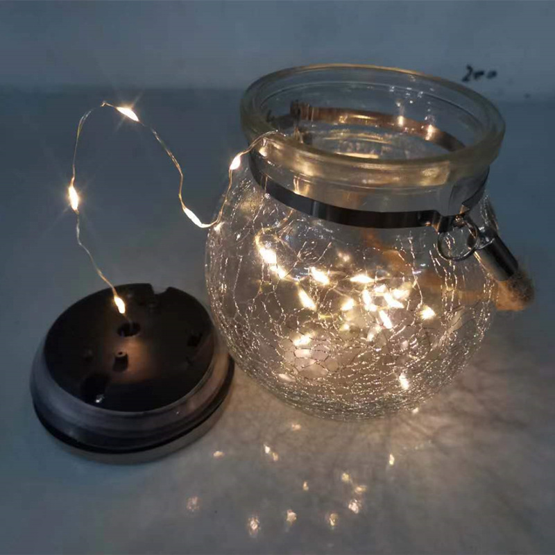 Solar-powered outdoor waterproof night lights, garden decoration, balcony decorative lights, courtyard crack tree hanging lights, ambient wall lights pic 9