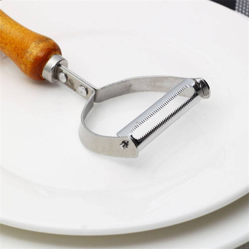Card-mounted peeler, serrated peeler, wooden handle fruit knife, vegetable peeler, planer, kitchen peeler, 2-yuan store pic 13