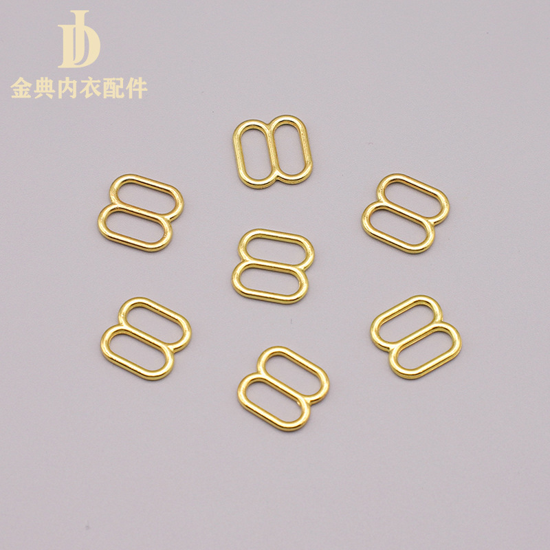 Golden Classic Underwear Accessories: Underwear adjustment alloy buckle, bra shoulder strap buckle, swimsuit thickened 089 character buckle, metal pic 8