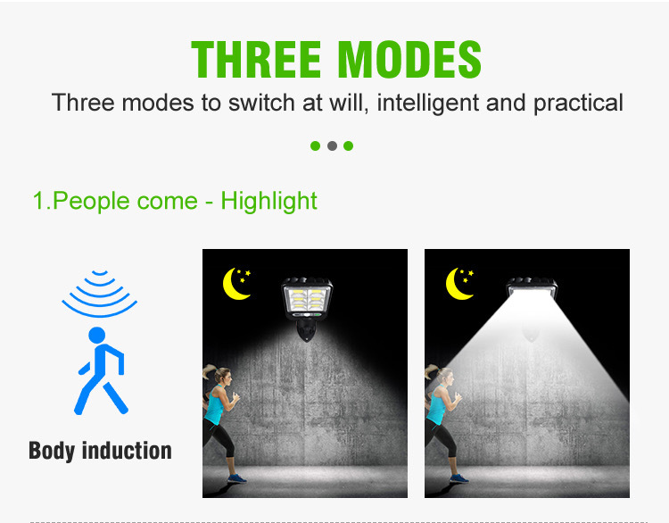 新款太阳能户外照明路灯LED人体感应庭露天灯详情8