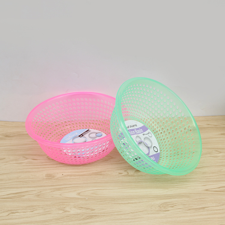 Factory direct sales of small transparent fruit and vegetable baskets, round fruit and vegetable baskets, vegetable washing sieves and storage baskets pic 5